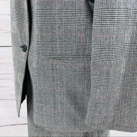 Alfred Dunner vintage skirt suit set plaid 80s 90s - Picture 5 of 11